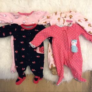 Girls newborn sleepers lot